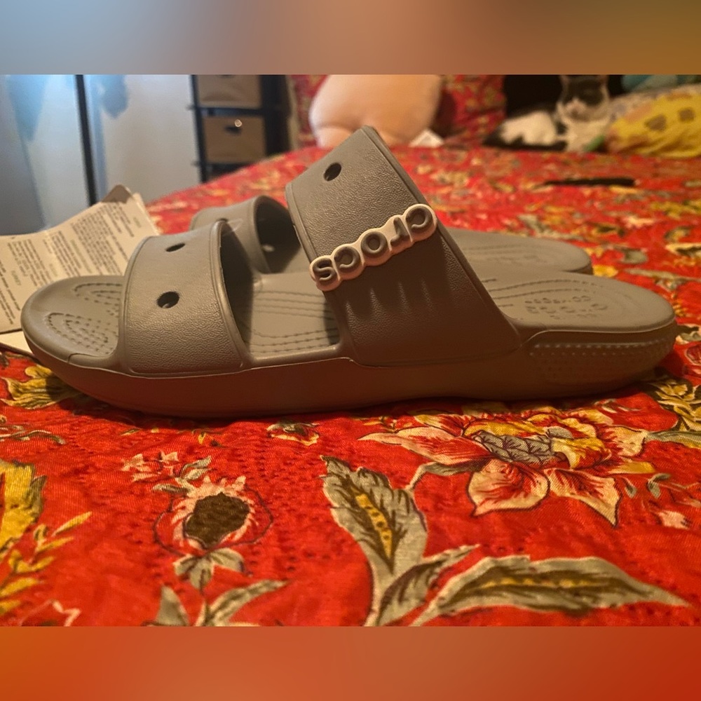 Gray sandal crocs